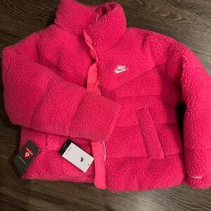 Nike Bright Pink Fuzzy Jacket